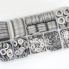 304 Stainless Steel Flat Washers Set 580pcs 9 Sizes