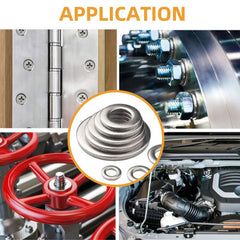 304 Stainless Steel Flat Washers Set 580pcs 9 Sizes