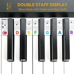 Beginner's Piano Note Guide 88 Key Full Size Silicone