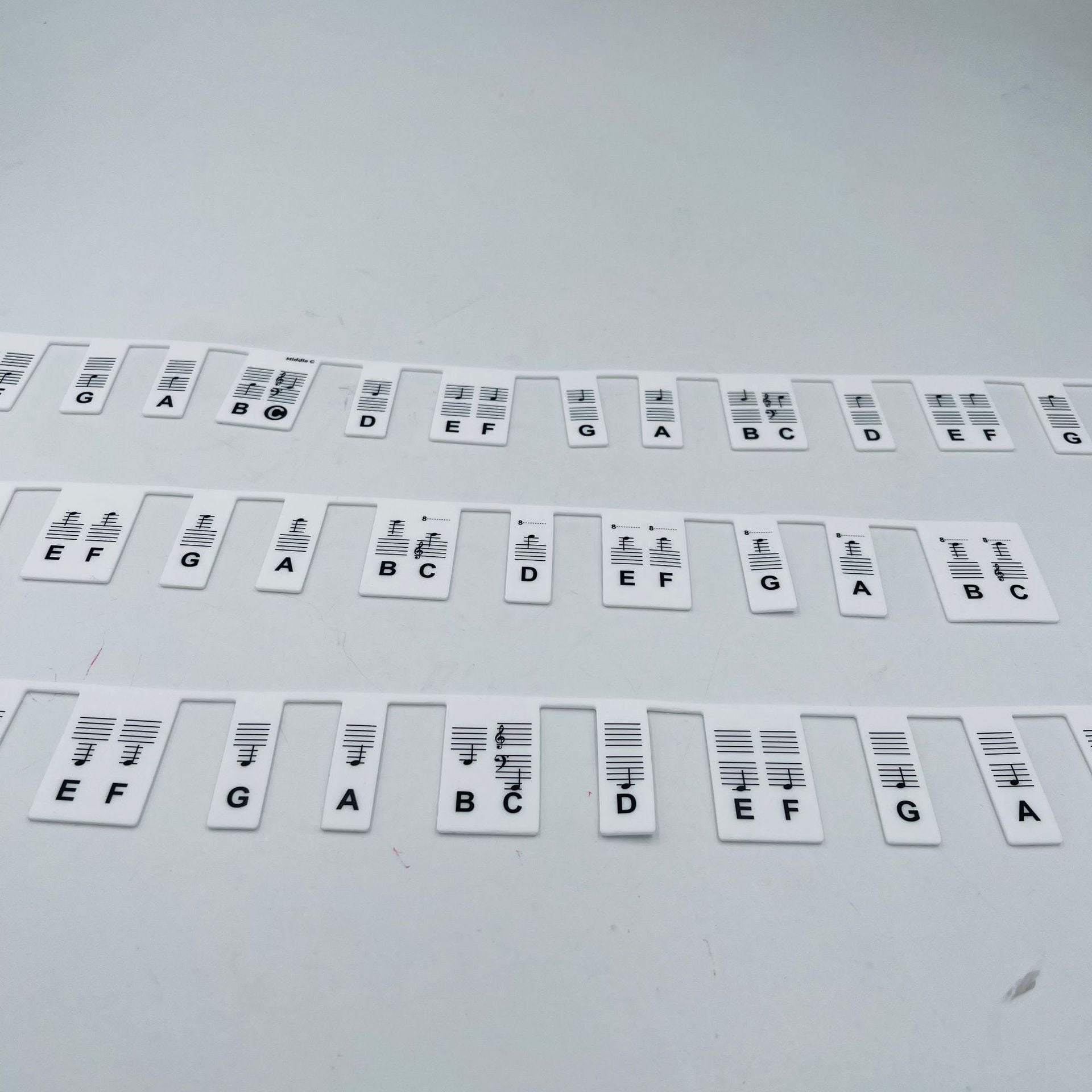 Beginner's Piano Note Guide 88 Key Full Size Silicone