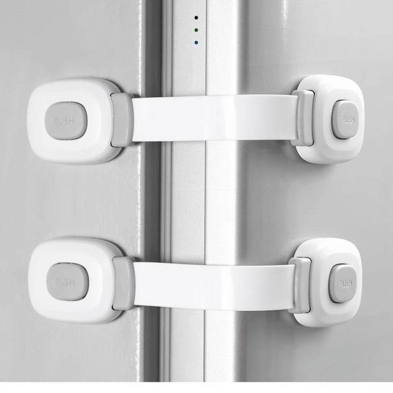 2pcs No Punch Drawer Cabinet Door Locks Household Refrigerator Locker