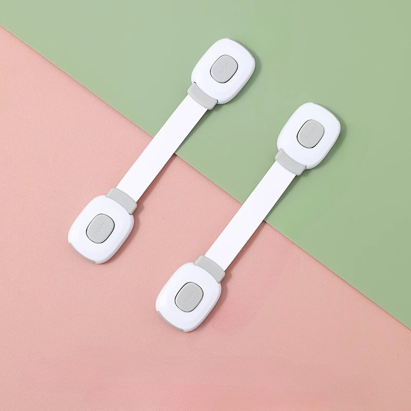 2pcs No Punch Drawer Cabinet Door Locks Household Refrigerator Locker