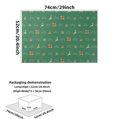 7pcs Christmas Wrapping Paper Vintage Red Green Snowflake Tree Deer 50x73