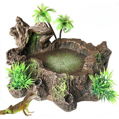 Resin Reptile Platform Tree Trunk Tank Decor