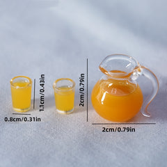Dollhouse Mini Milk Orange Juice Bottle Kitchen Toy