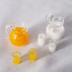 Dollhouse Mini Milk Orange Juice Bottle Kitchen Toy