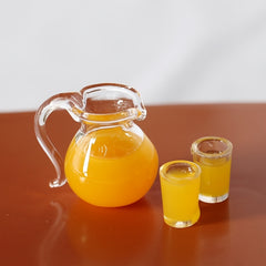 Dollhouse Mini Milk Orange Juice Bottle Kitchen Toy