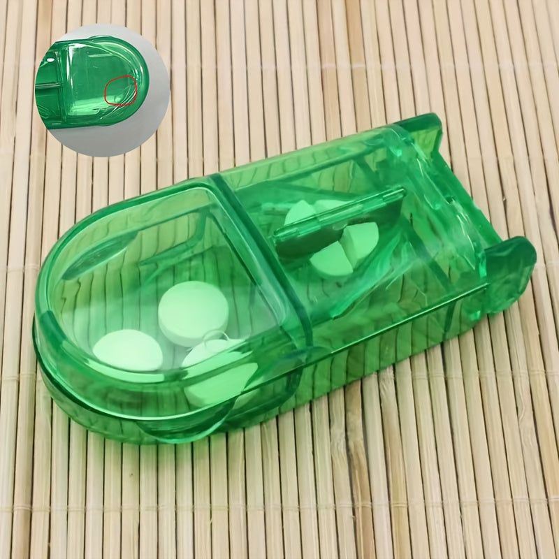 Portable Pill Cutter & Storage Box - Medicine Splitting & Storage