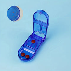 Portable Pill Cutter & Storage Box - Medicine Splitting & Storage