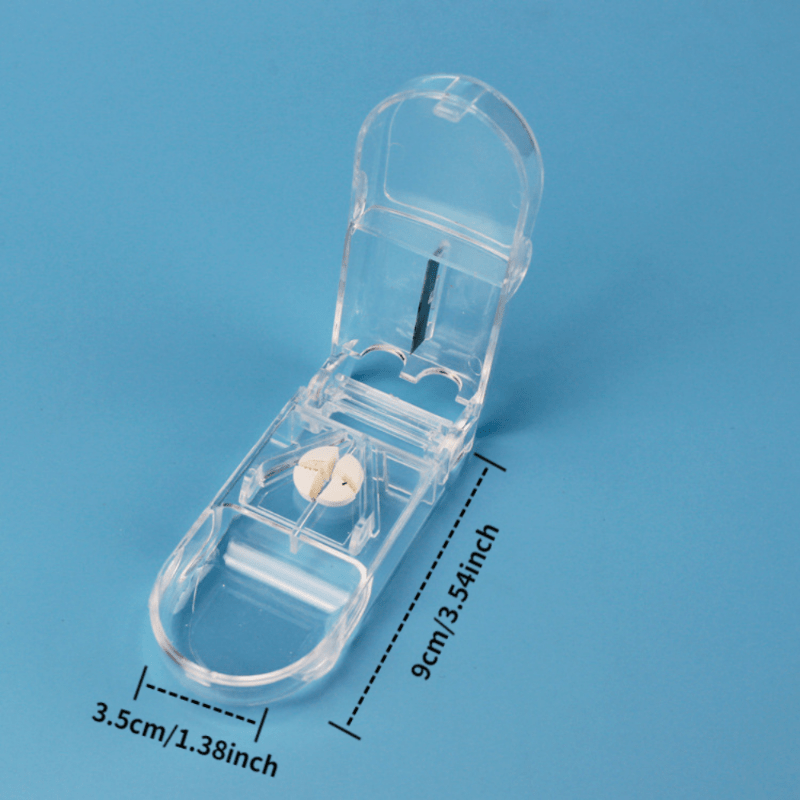 Portable Pill Cutter & Storage Box - Medicine Splitting & Storage