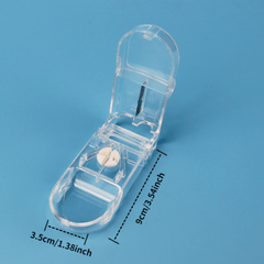 Portable Pill Cutter & Storage Box - Medicine Splitting & Storage
