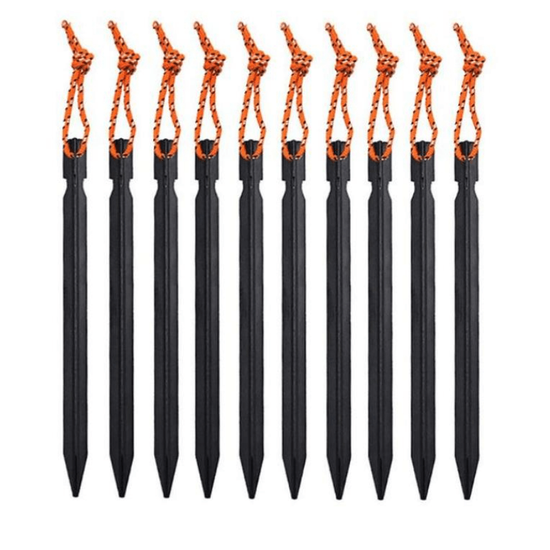 10pcs Aluminum Alloy Garden Stakes Ground Nails for Camping