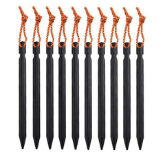 10pcs Aluminum Alloy Garden Stakes Ground Nails for Camping