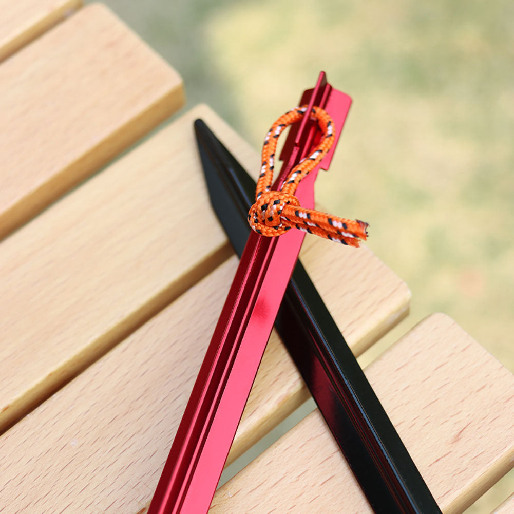 10pcs Aluminum Alloy Garden Stakes Ground Nails for Camping