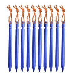 10pcs Aluminum Alloy Garden Stakes Ground Nails for Camping