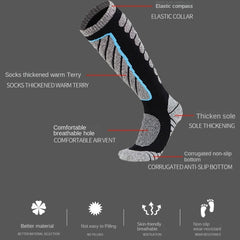 Winter Thick Hiking Snow Skiing Socks Men Women Anti Slip Anti Odor Moisture Wic
