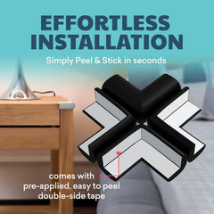 4 Pack Soft Baby Proofing Corner Guards - Table Corner Protector Safety Bumper