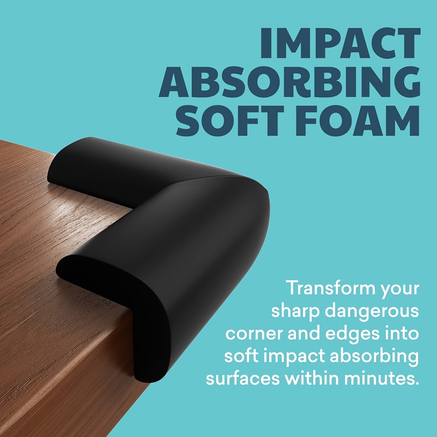 4 Pack Soft Baby Proofing Corner Guards - Table Corner Protector Safety Bumper