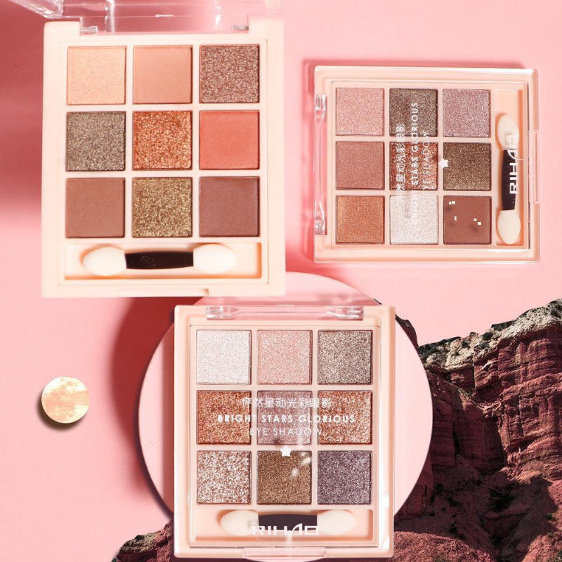 9-Color Fruit Eyeshadow Palette Matte Pearly Shimmer Finish