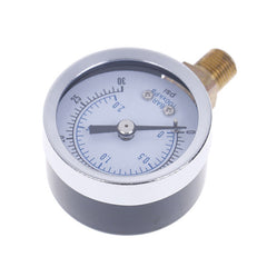 1pc Npt Air Pressure Gauge 1 4 0 30 Psi Side Bottom Mount