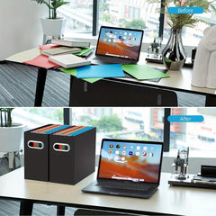 Portable File Organizer Collapsible Storage Box Letter Size