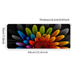 Colorful Flower Mouse Pad Large Game Desk Mat Office Mat