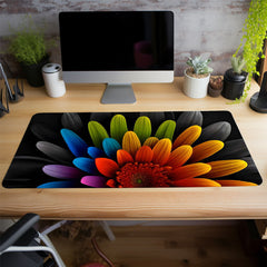 Colorful Flower Mouse Pad Large Game Desk Mat Office Mat