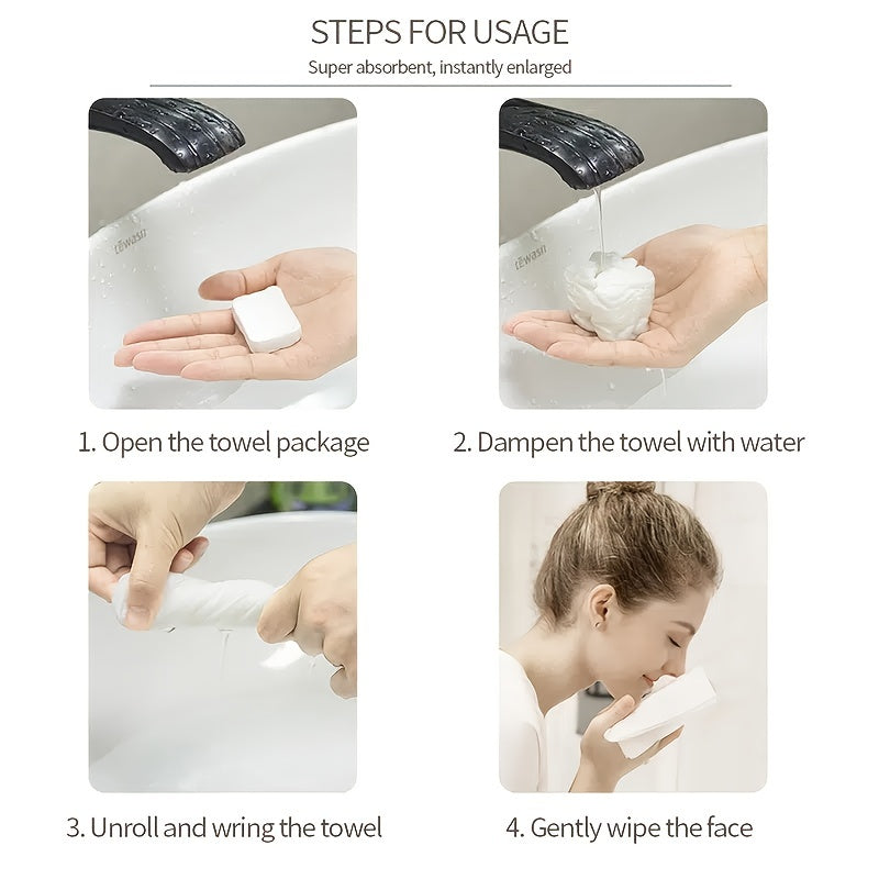 20pcs Outdoor Cleaning Towel Portable Disposable Compressed Towel