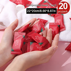 20pcs Outdoor Cleaning Towel Portable Disposable Compressed Towel