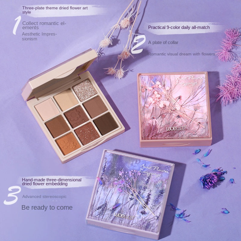 9-Color Eyeshadow Palette Matte Shimmer Blendable Powder