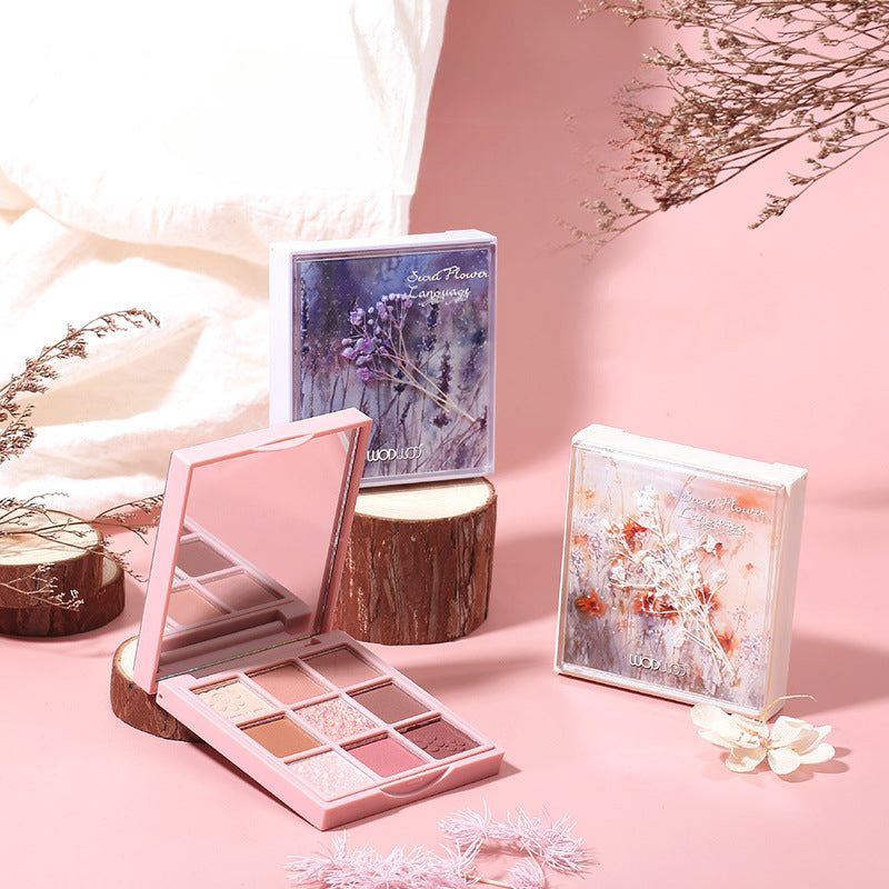 9-Color Eyeshadow Palette Matte Shimmer Blendable Powder