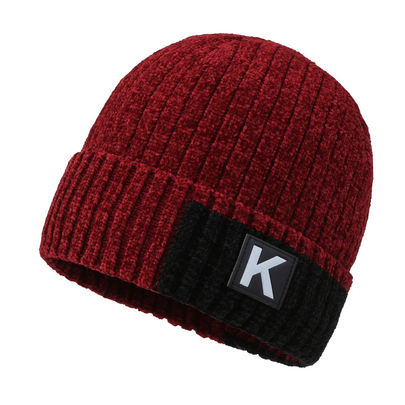 Thickened Warm Velvet Hat Ear Protection Knitted Hat