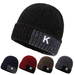 Thickened Warm Velvet Hat Ear Protection Knitted Hat
