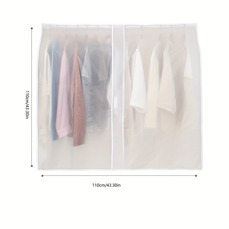 Translucent Dust proof Clothing Cover Wardrobe Storage Suit Hanging Bag
