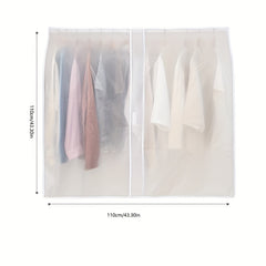 Translucent Dust proof Clothing Cover Wardrobe Storage Suit Hanging Bag
