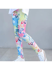 Butterfly Graphic Leggings Girls Comfy Yoga Pants For All Season Sports