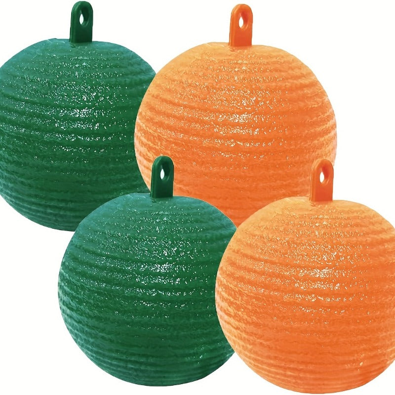 4pcs Pumpkin Shaped Fly Traps for Garden Pest Protection