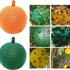 4pcs Pumpkin Shaped Fly Traps for Garden Pest Protection