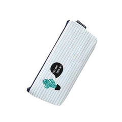 Cactus Pattern Canvas Pencil Case Cosmetic Bag Big Capacity 1 Pack