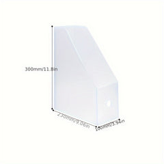 Desktop Book Storage Box Plastic Foldable File Folder Organizer