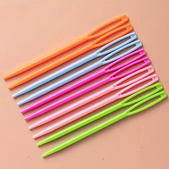 10pcs Mixed Plastic Knitting Needles Crochet Hooks Yarn Needle DIY Sweater