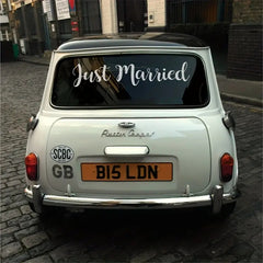 Just Married Car Glass Decorative Sticker
