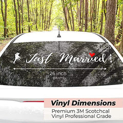 Just Married Car Glass Decorative Sticker