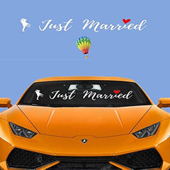 Just Married Car Glass Decorative Sticker