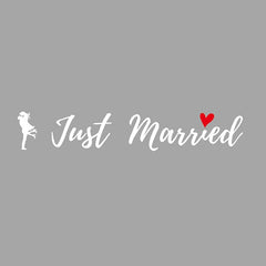 Just Married Car Glass Decorative Sticker