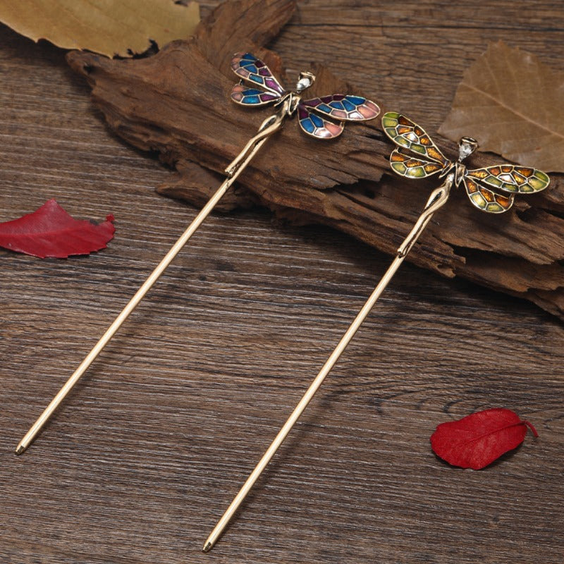 Dragonfly Girl Alloy Hairpin Retro Headwear