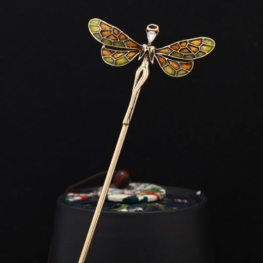 Dragonfly Girl Alloy Hairpin Retro Headwear