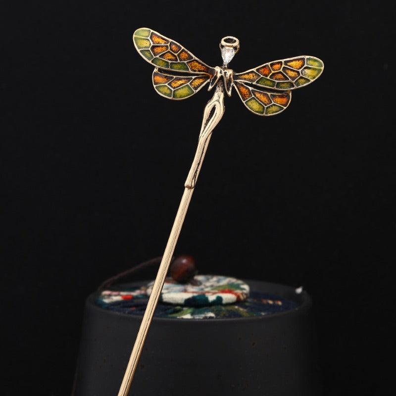 Dragonfly Girl Alloy Hairpin Retro Headwear