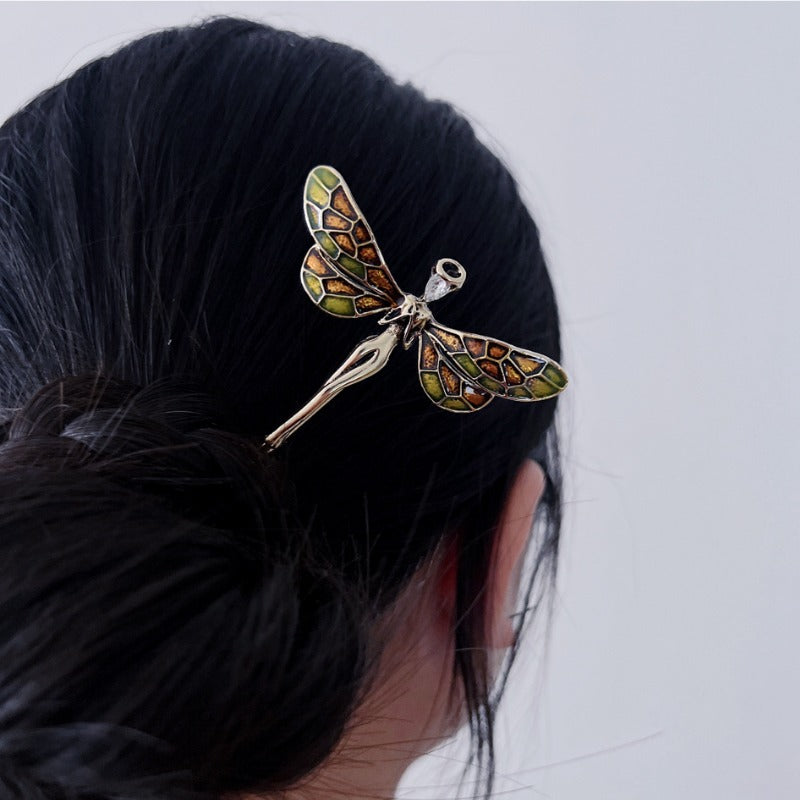 Dragonfly Girl Alloy Hairpin Retro Headwear