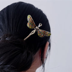 Dragonfly Girl Alloy Hairpin Retro Headwear